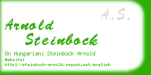 arnold steinbock business card